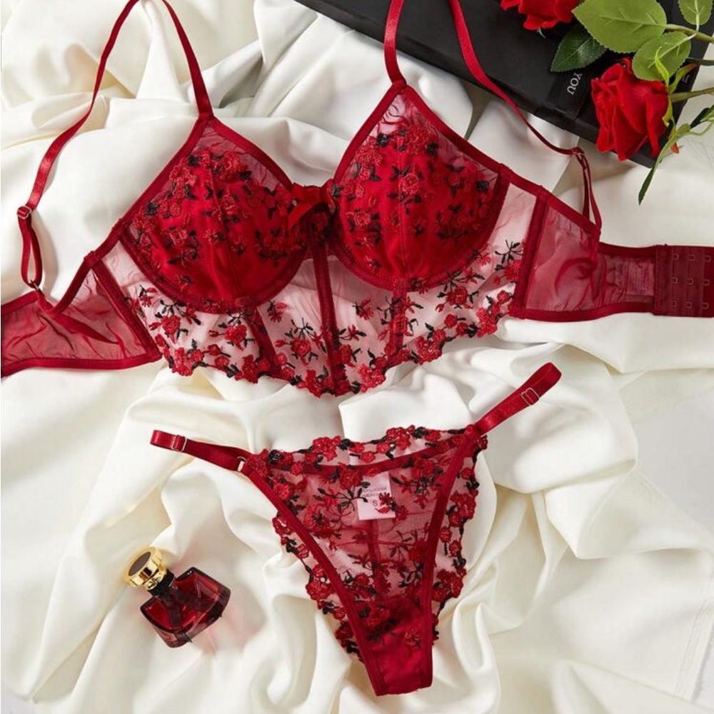 Radiant Ruby Dreamscape Bustier by SilkRose Lingerie